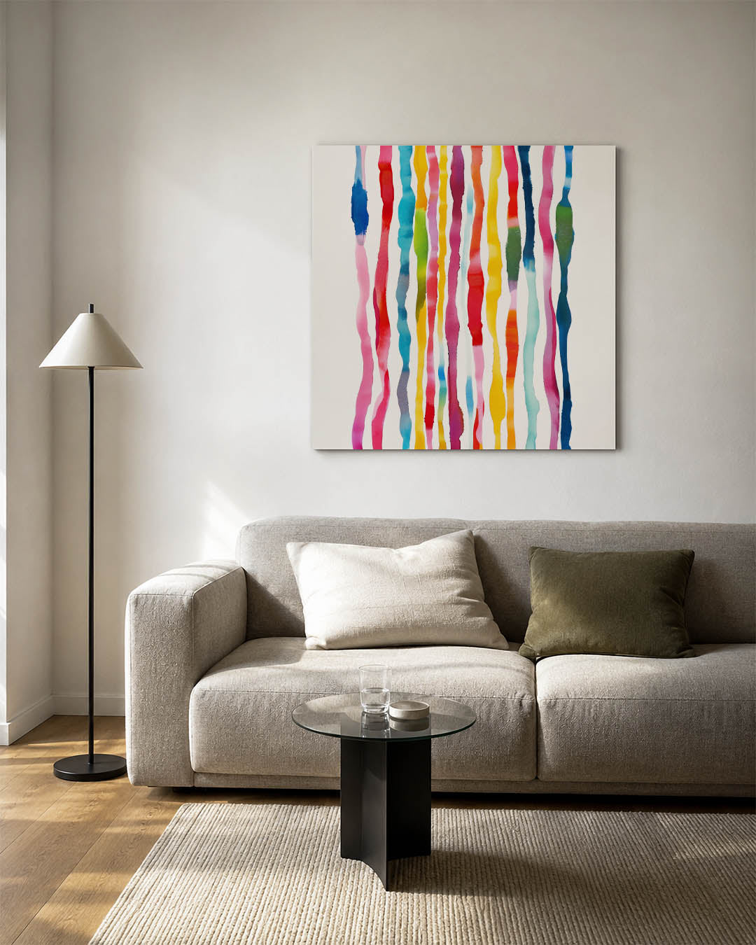 Kleurrijke lijnen Kunstwerk
