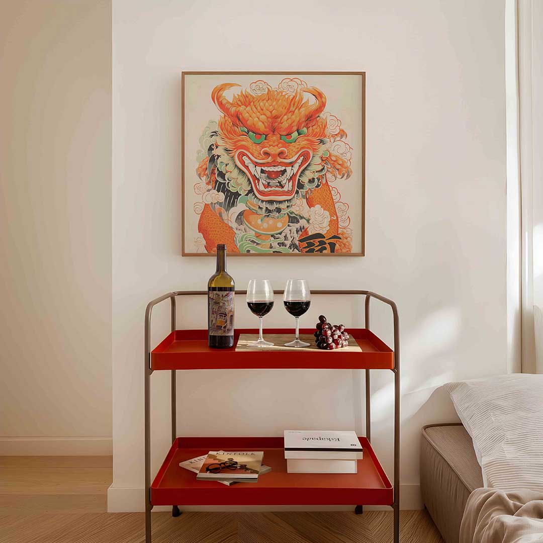 Draak met wolken Poster