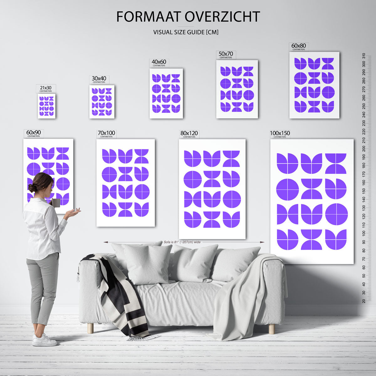 Vormritme en kleur Poster