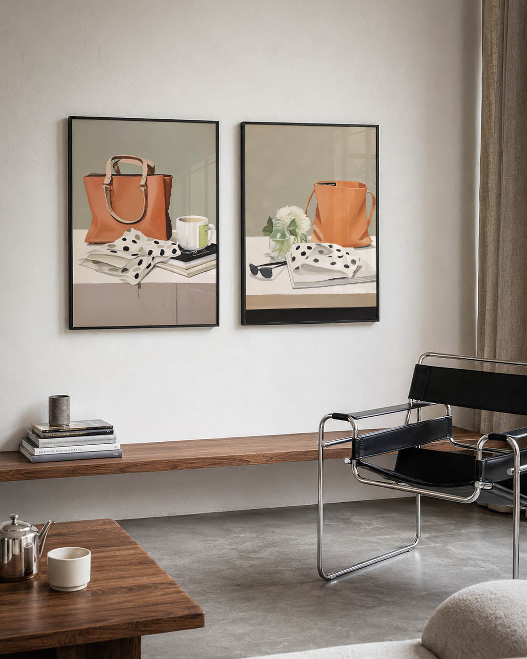 Stilleven met tas Posterset