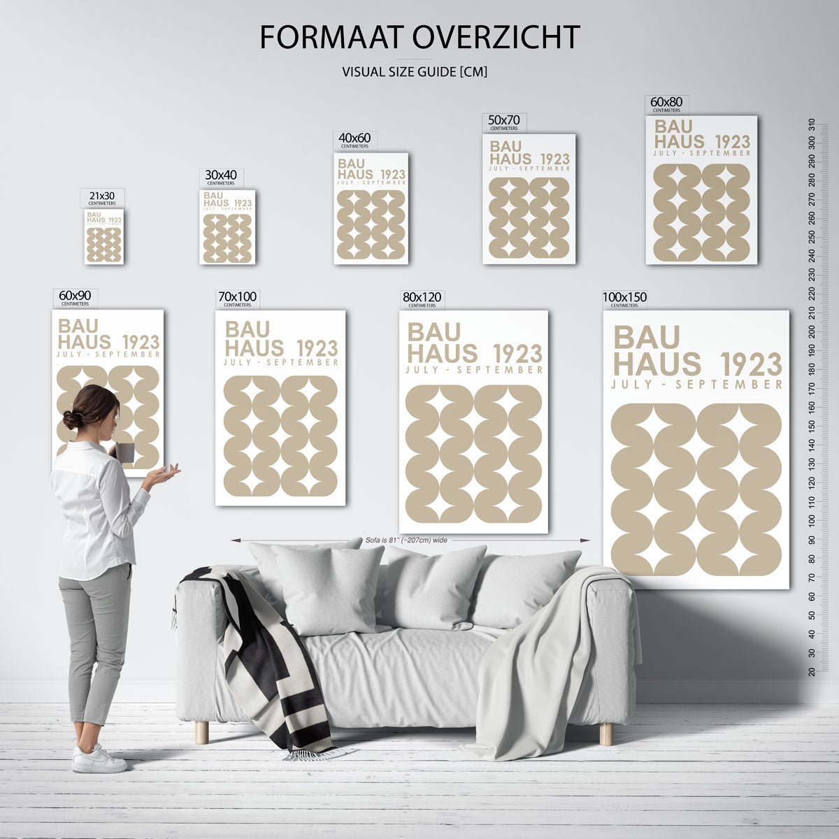 Vormritme en lijnen Poster