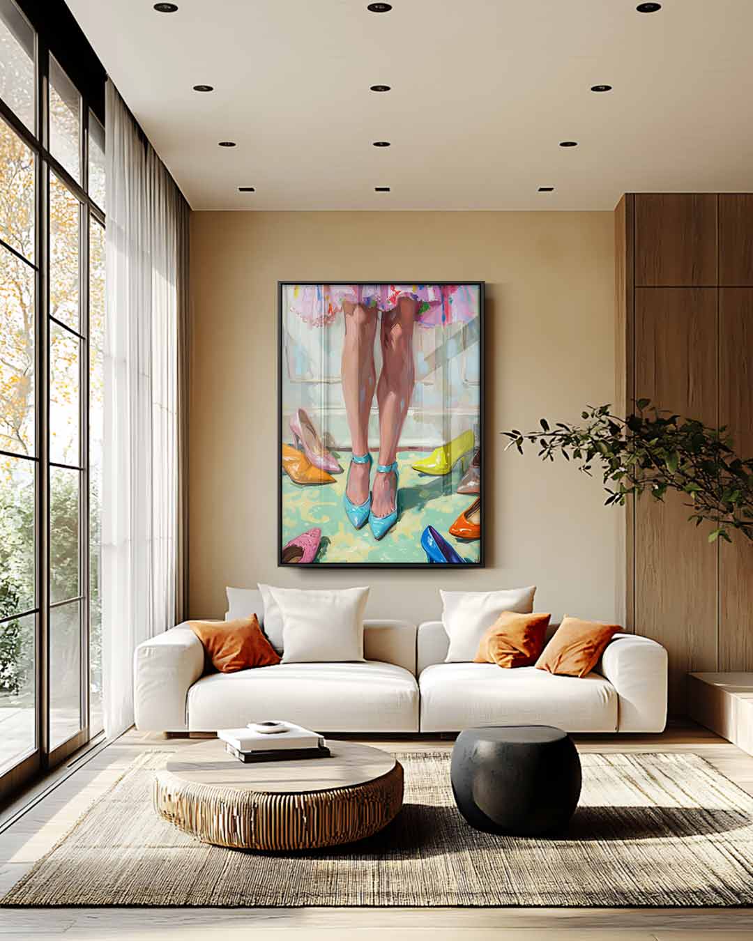 Kleurrijke Schoenendoos Kunstwerk-canvas-dibond-plexiglas-wanddecoratie-WallArtistic