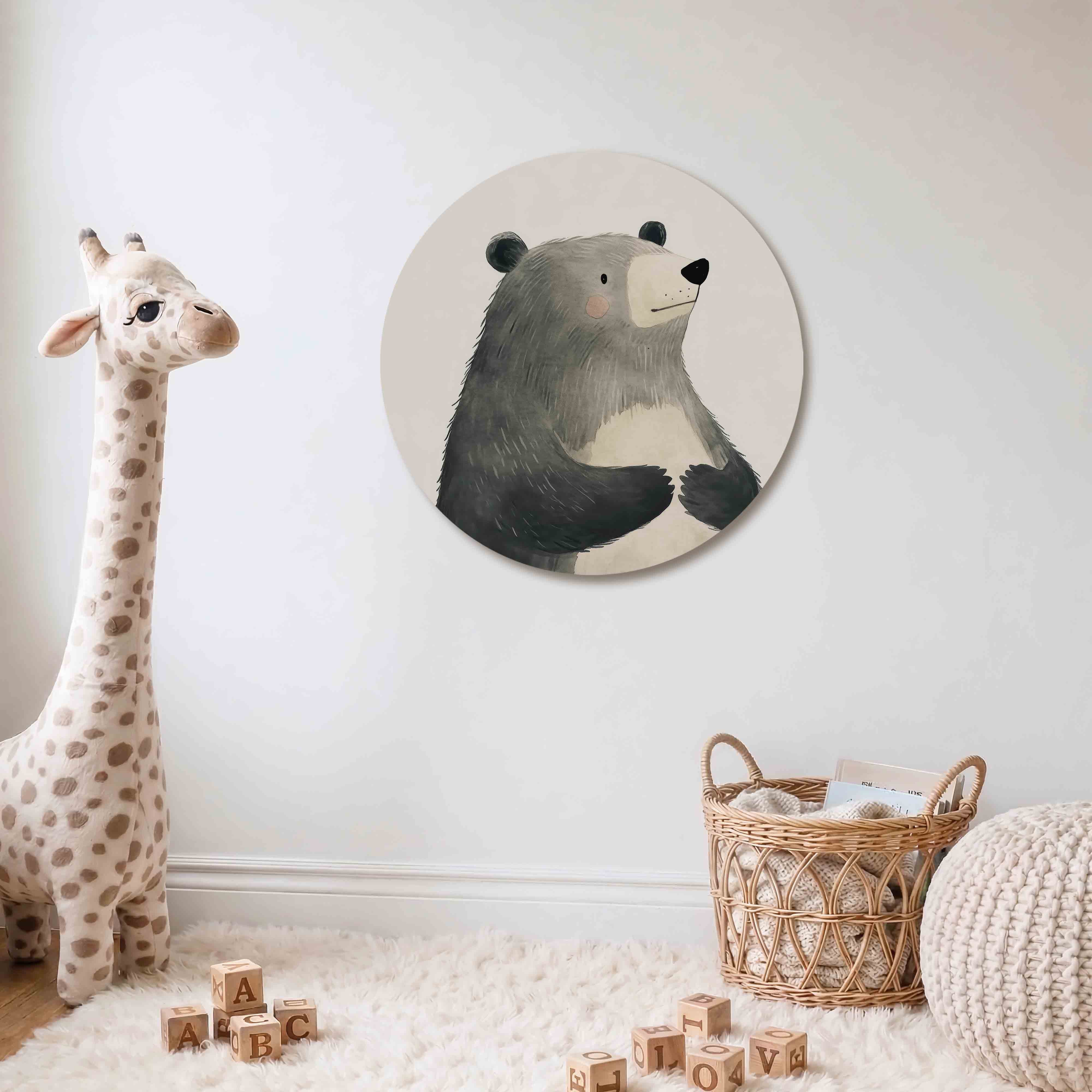Beer illustratie Muurcirkel