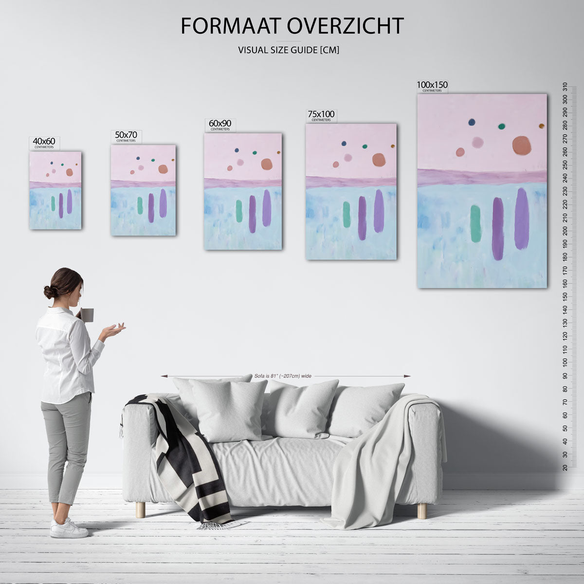 Kleurrijke vormen Kunstwerk