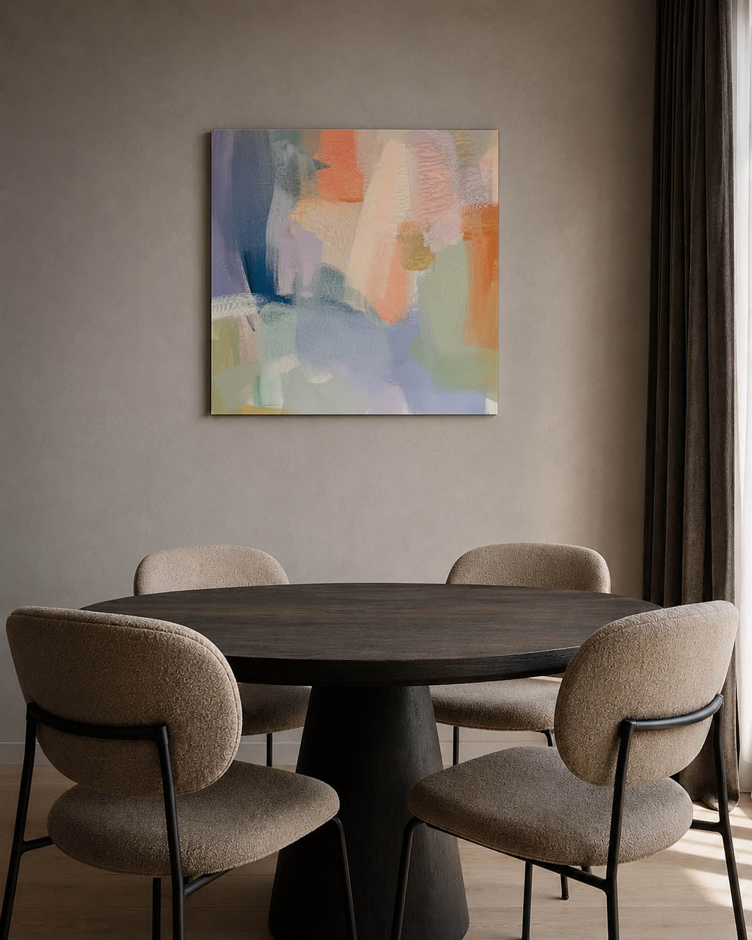 Kleurrijke vegen Kunstwerk