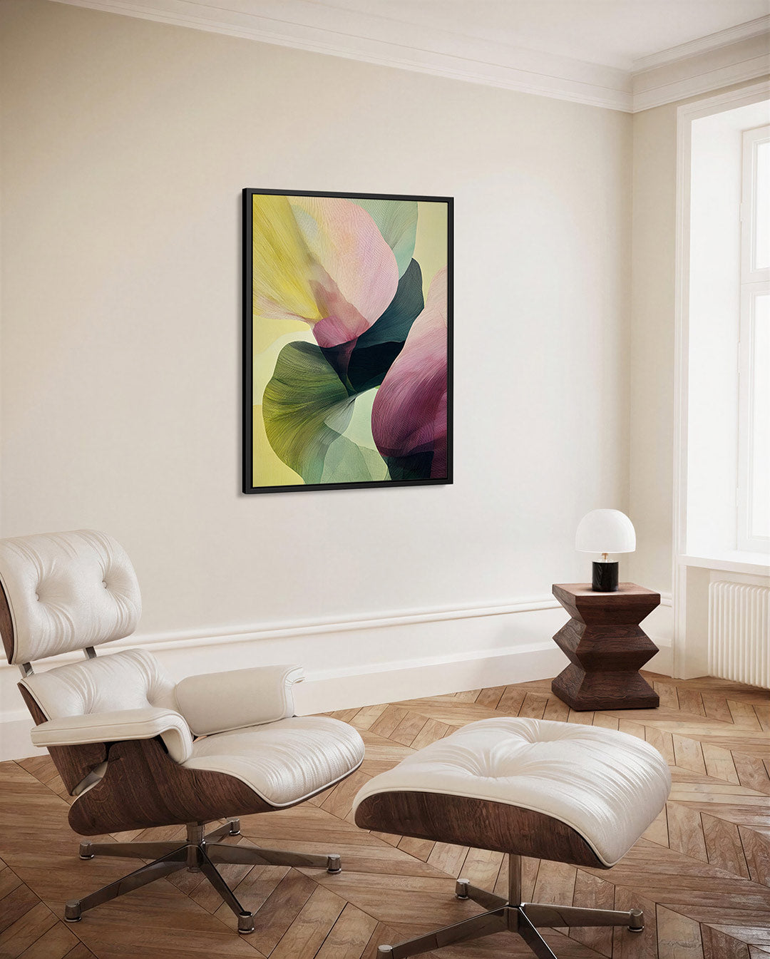 Vloeiende kleurencompositie Kunstwerk