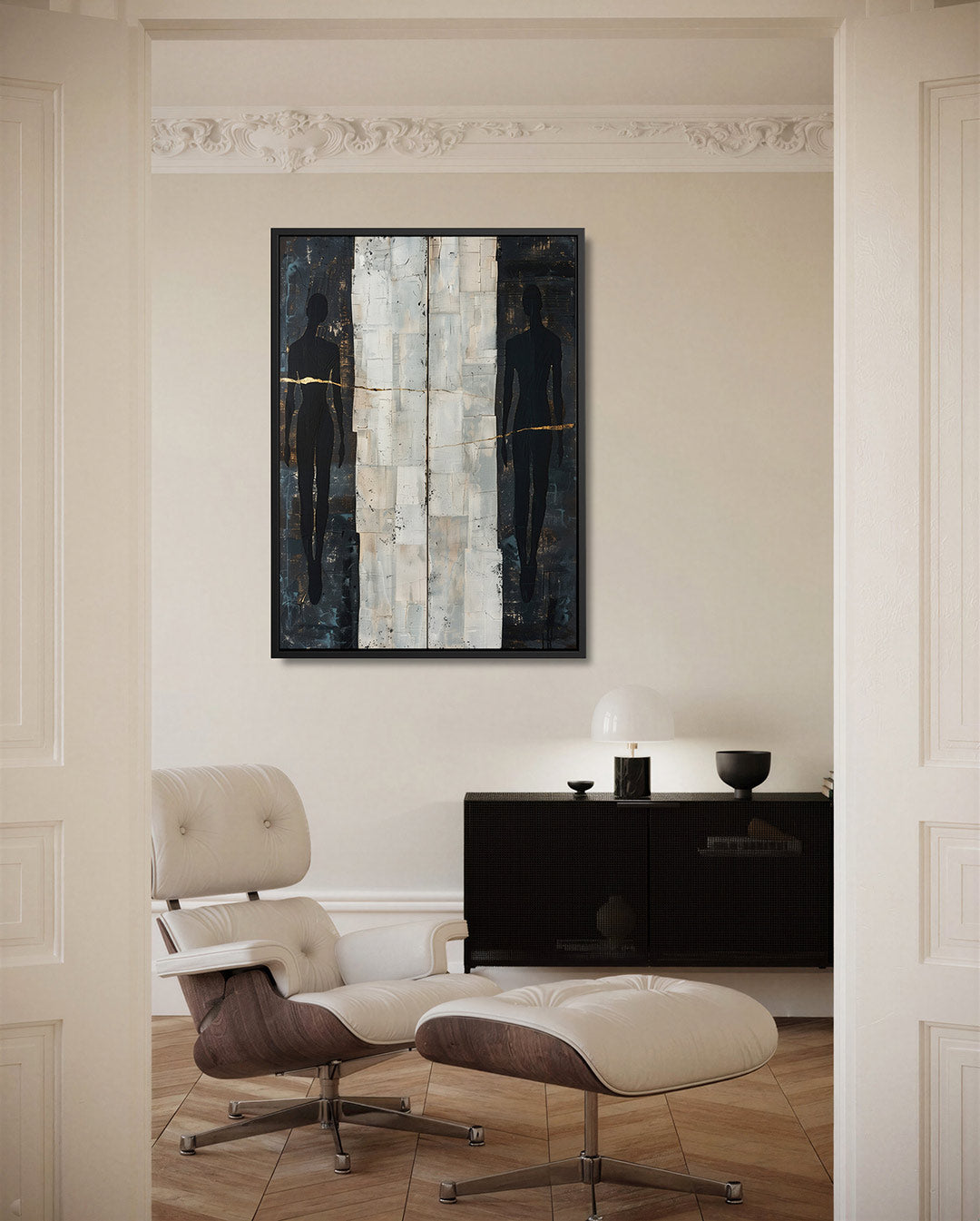 Silhouetten en texturen Kunstwerk