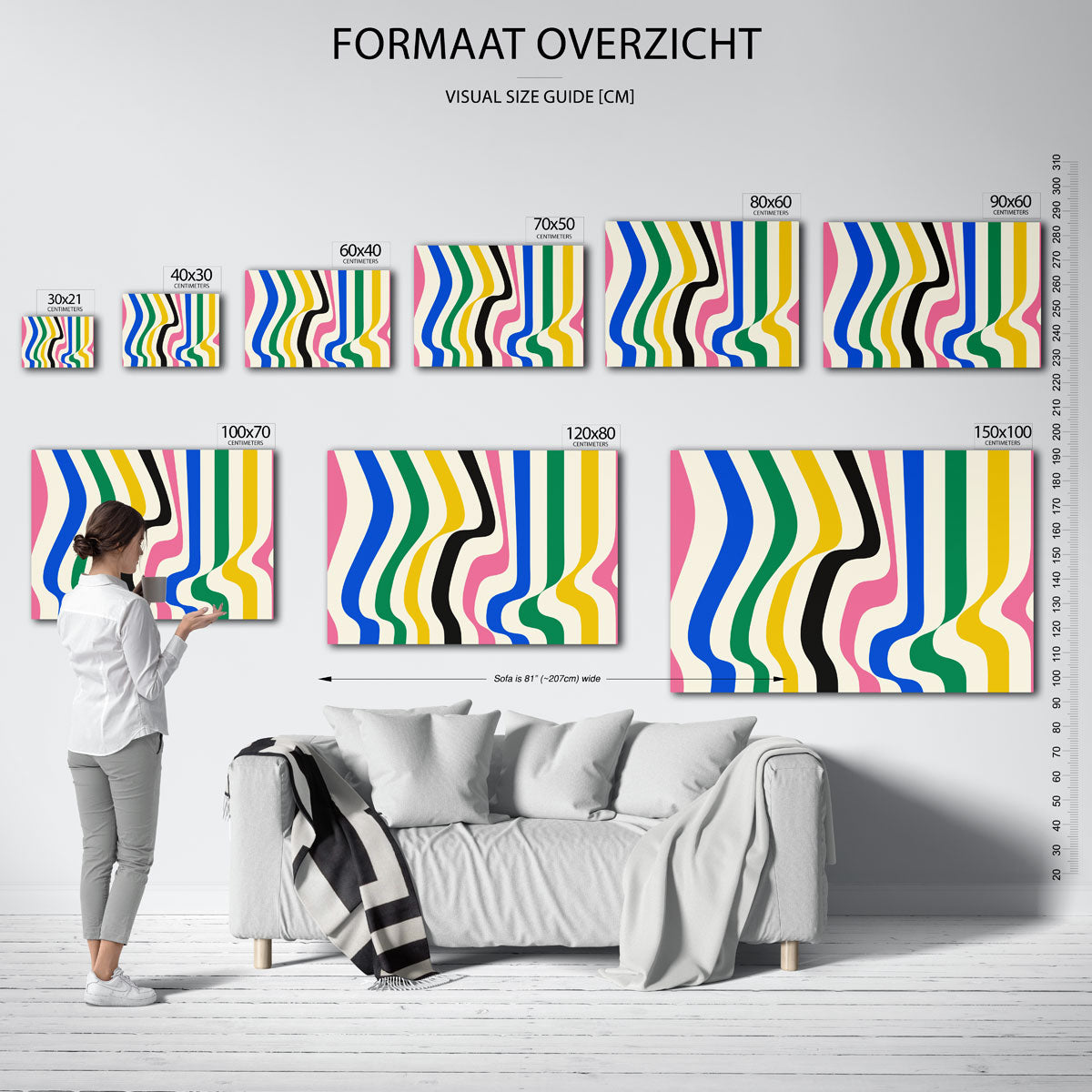 Golvend lijnenspel Poster