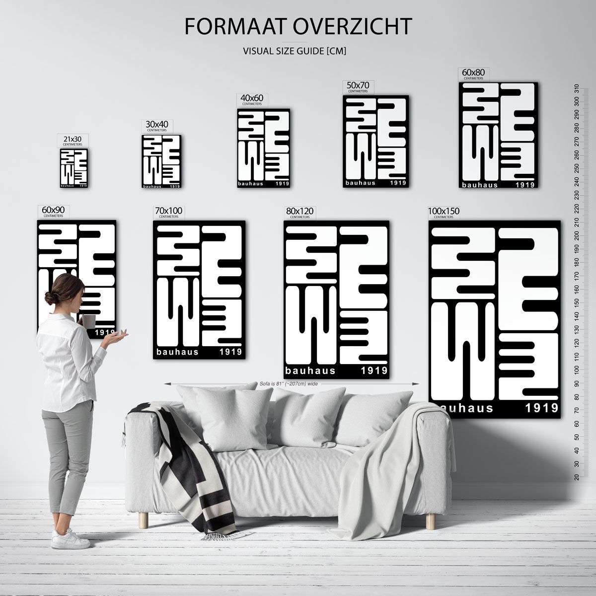 Lijnen en vlakken Poster
