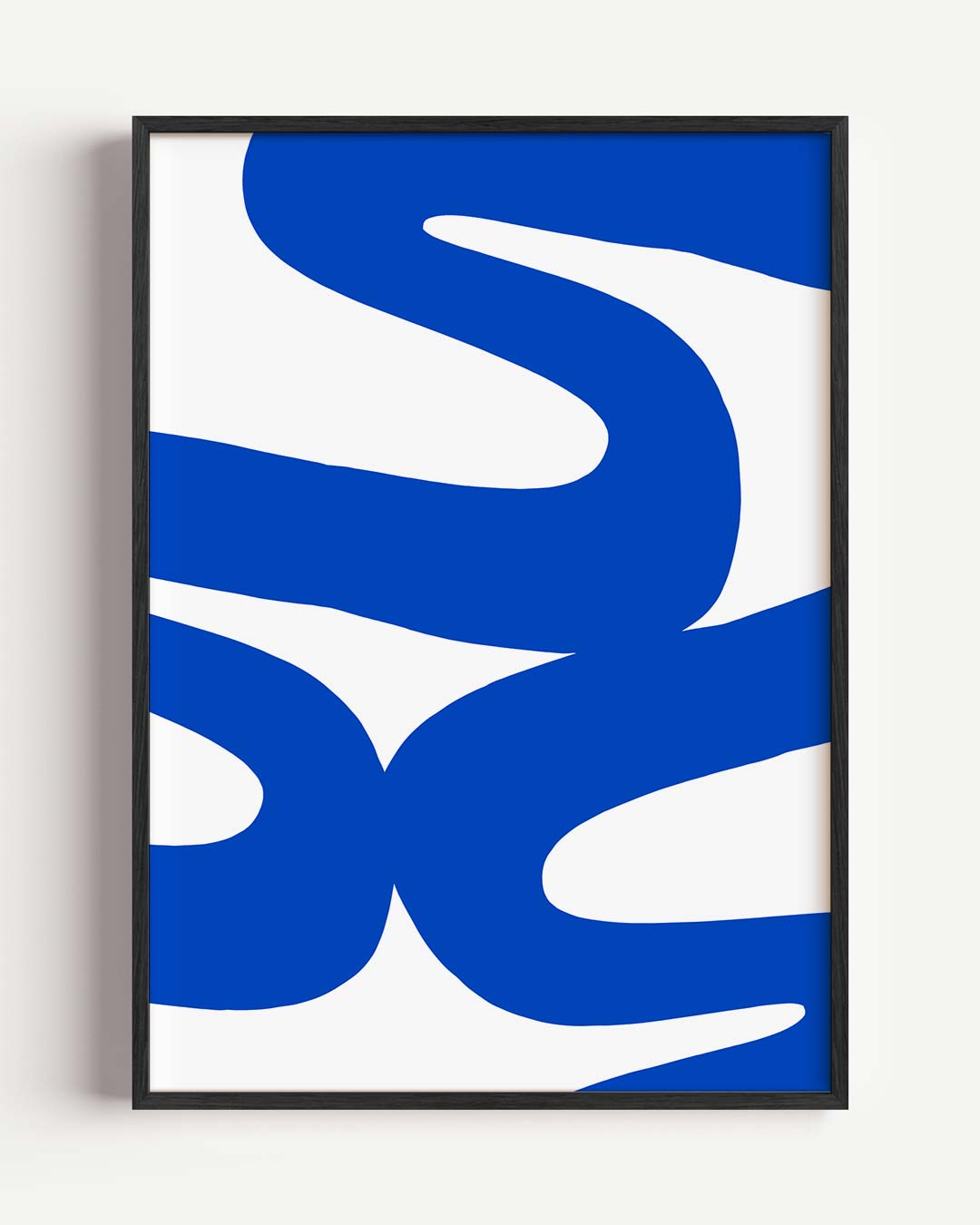 Dynamisch Blauwe Golf Poster-WallArtistic