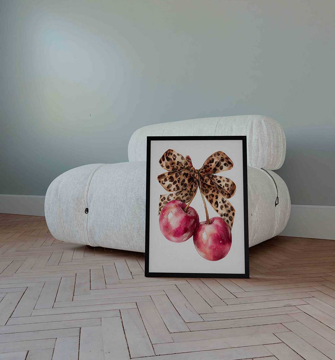 Kersen met strik Poster
