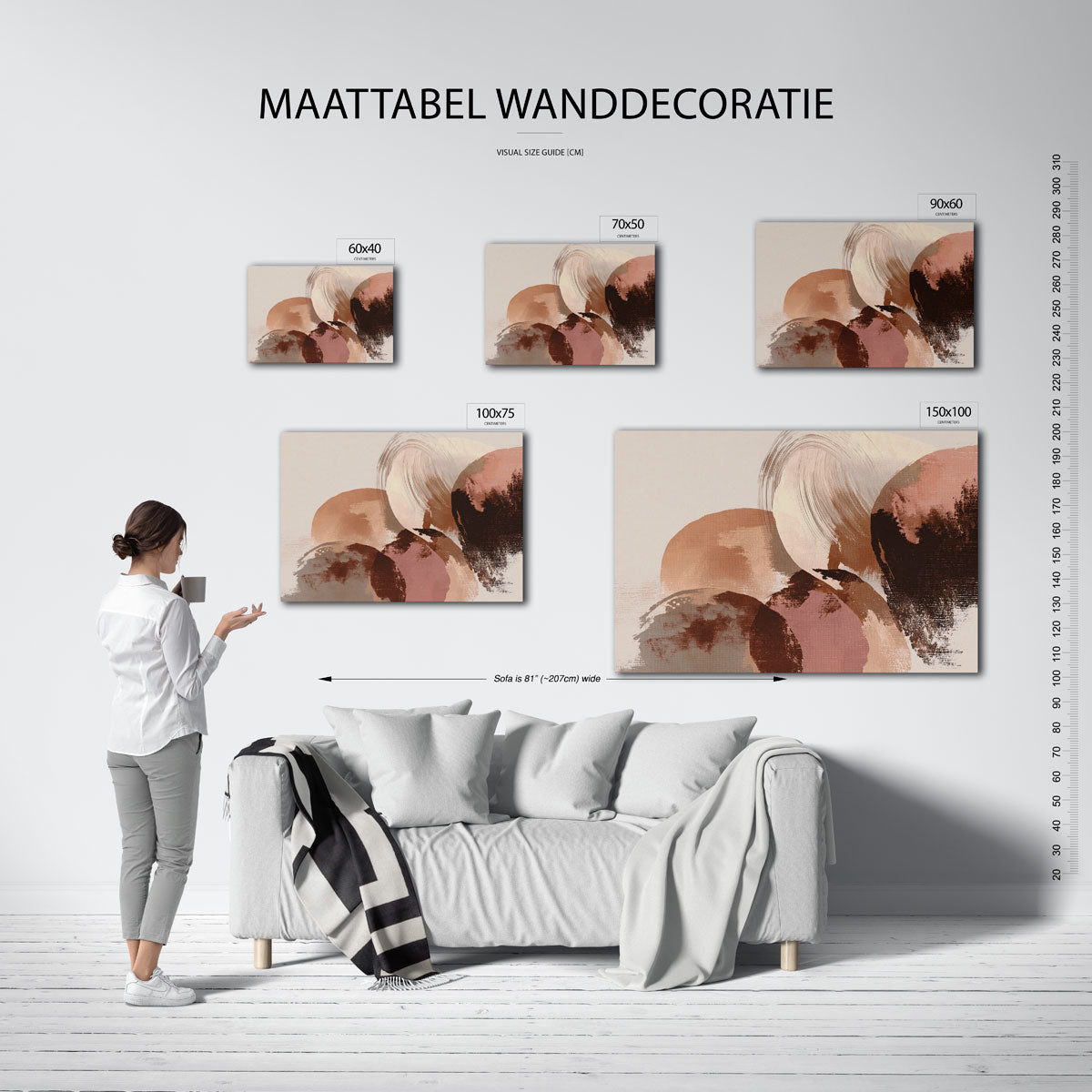Organische vormen compositie Kunstwerk