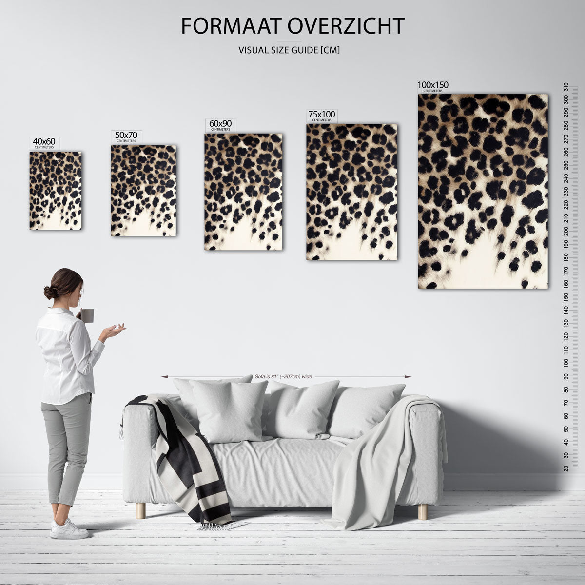 Dierlijke patronen kunstwerk Kunstwerk