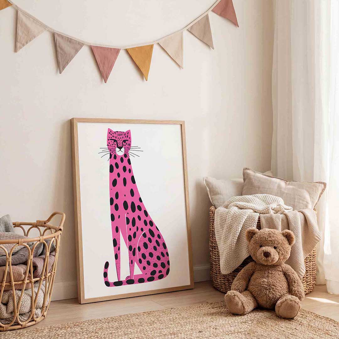 Roze luipaard Poster