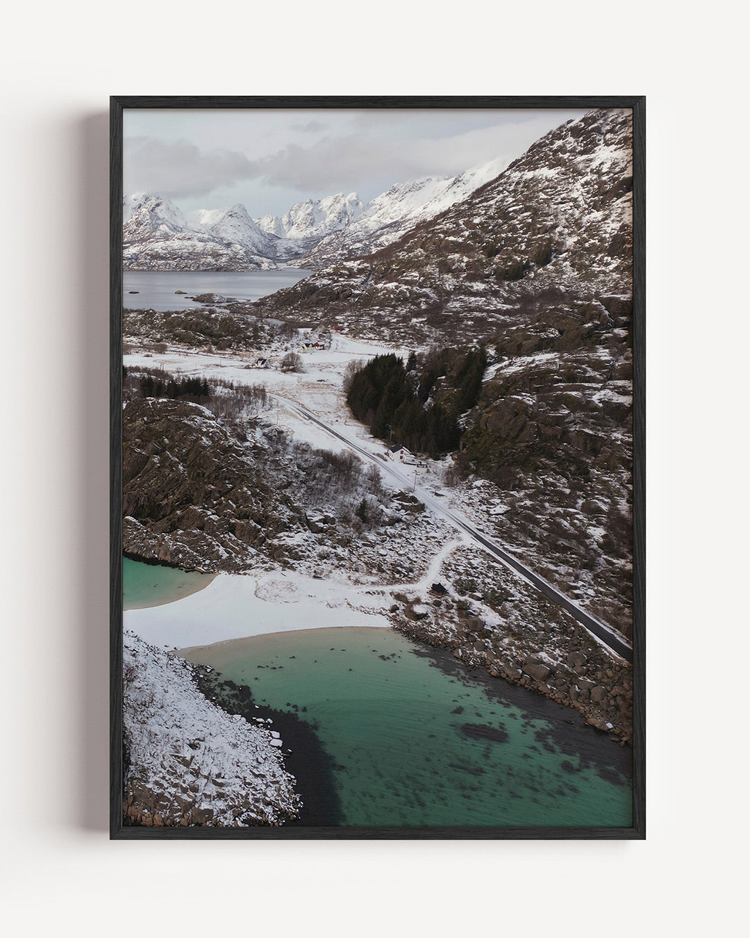 Winterse berglandschap Poster