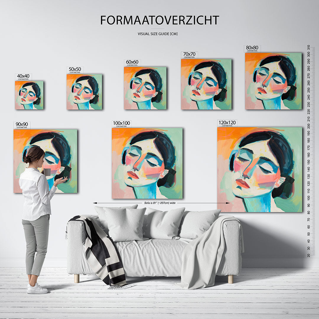 Dromerige kleurencompositie Kunstwerk