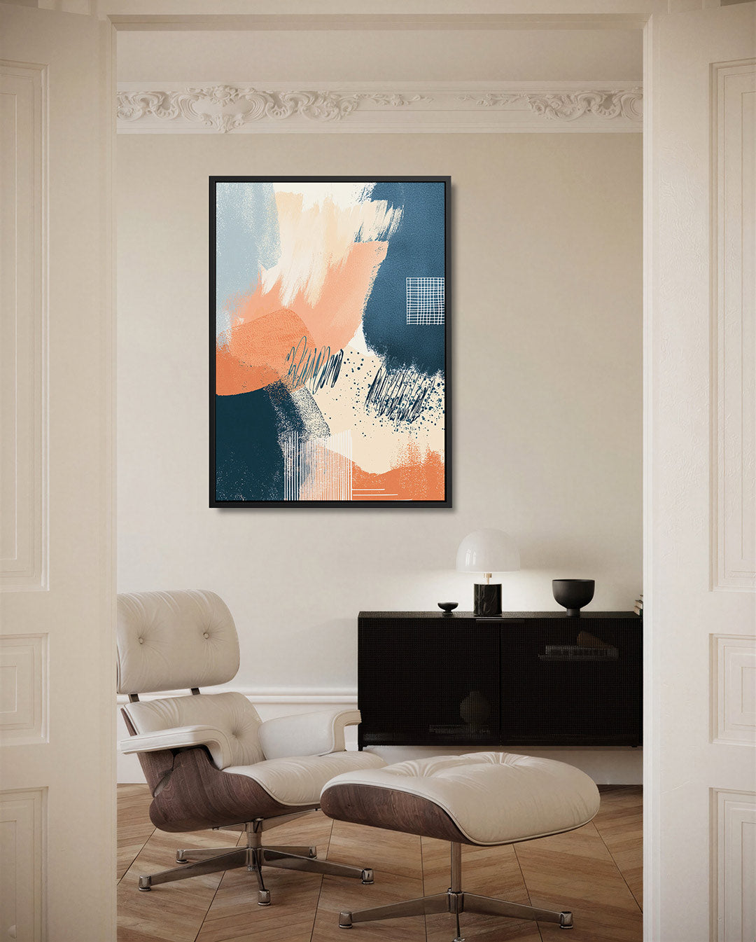 Dynamische kleurencompositie Kunstwerk