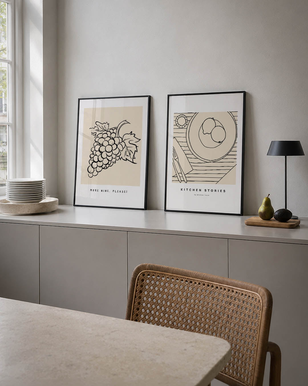 Druiven illustratie Posterset