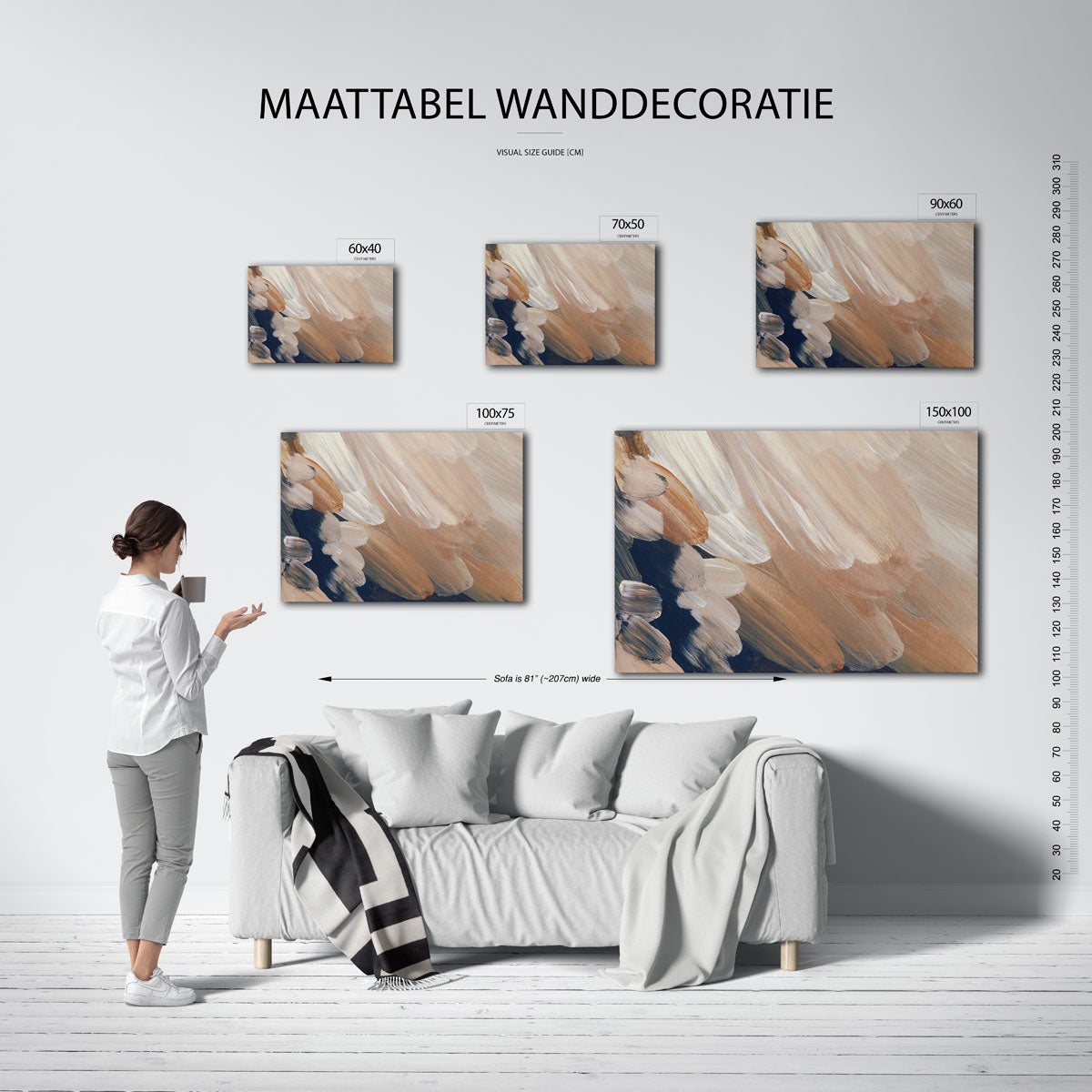 Organische penseelstreken Kunstwerk