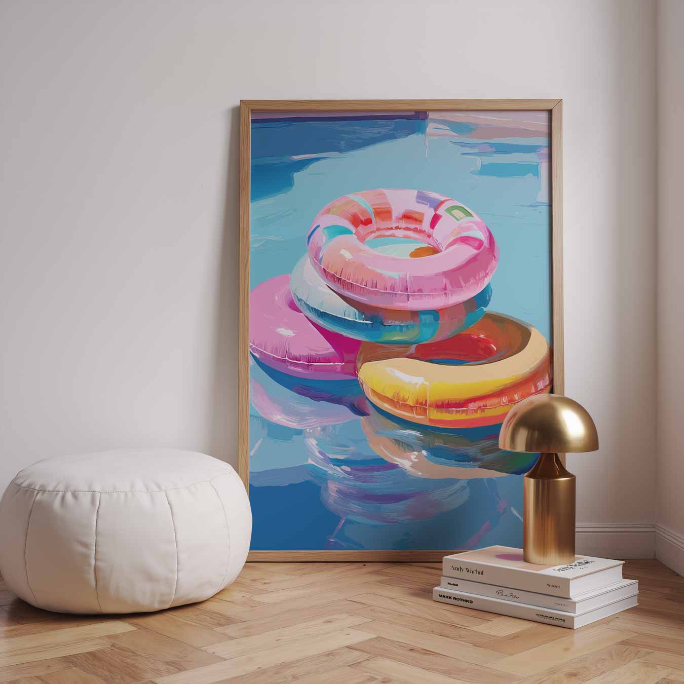 Zomerse Zwembandjes Poster-WallArtistic