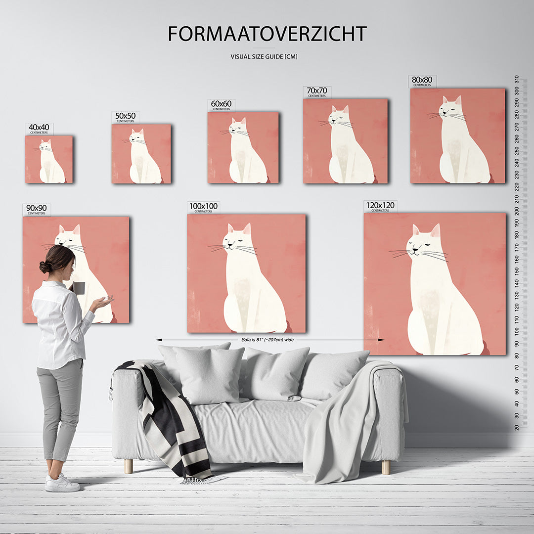 Gestileerde kat Kunstwerk