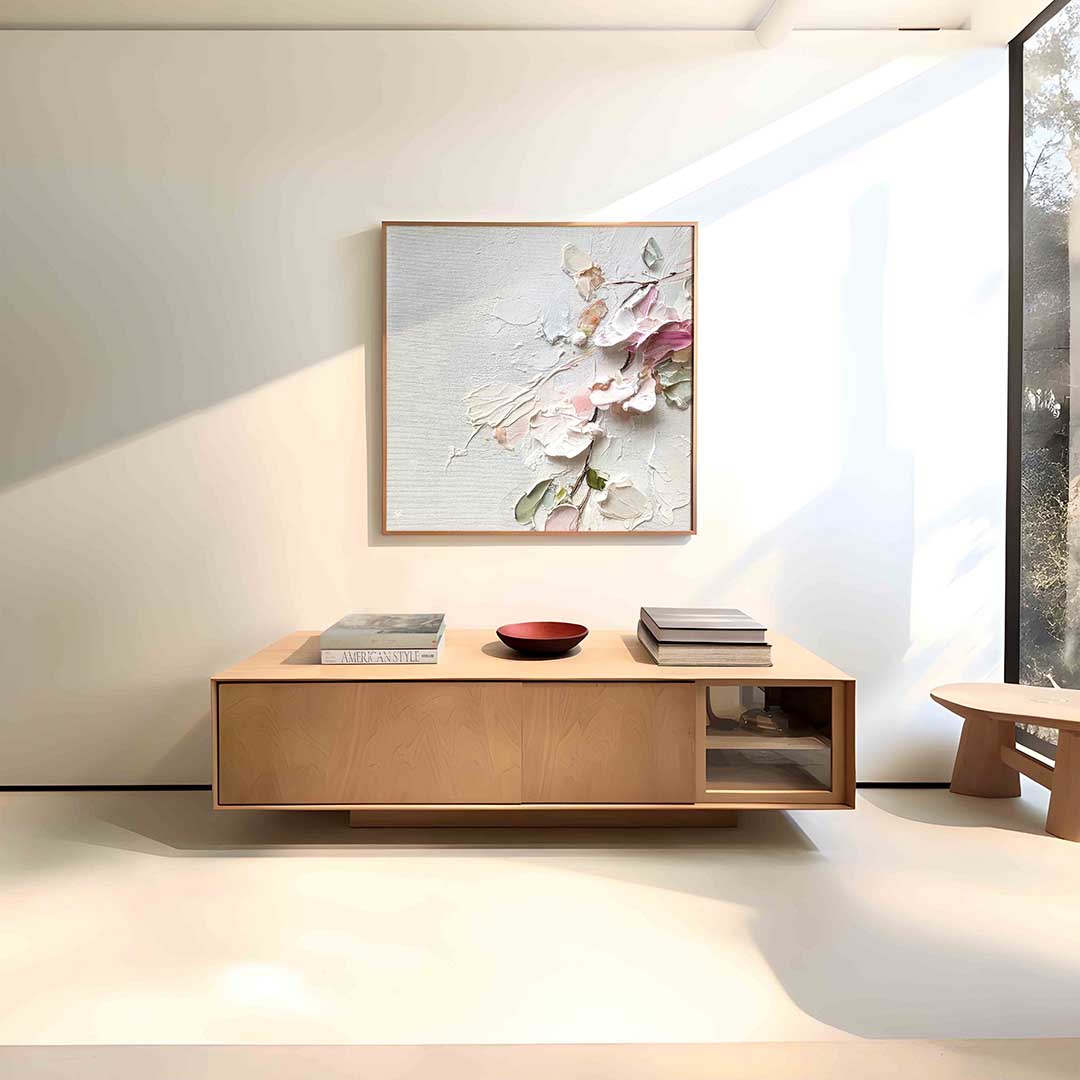 Bloemmotief met pasteltinten Poster