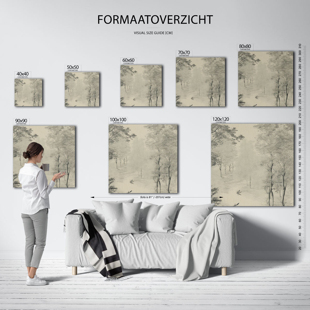 Bomen en libellen Poster