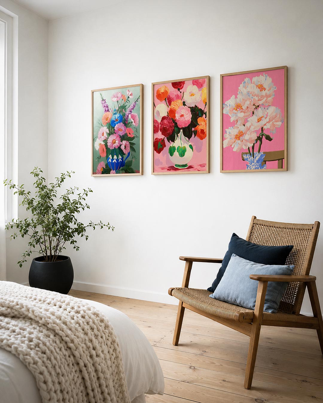 Bloemenpracht in vaas Posterset