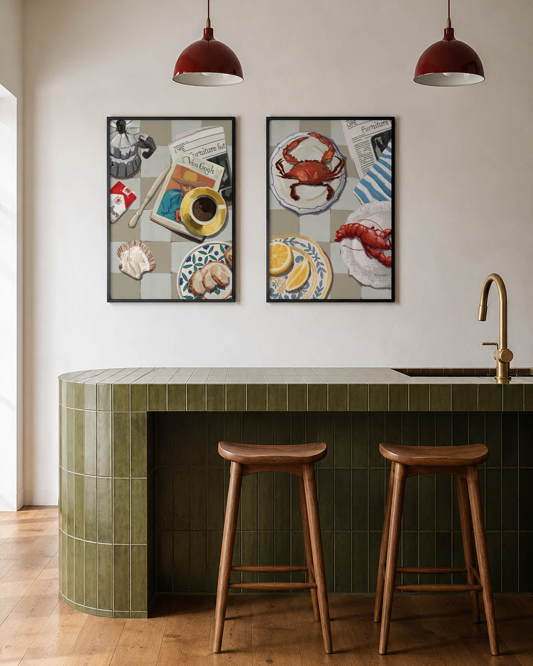 Koffie en kleuren Posterset
