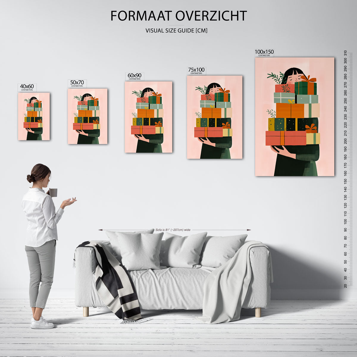 Vrolijke cadeaus Kunstwerk