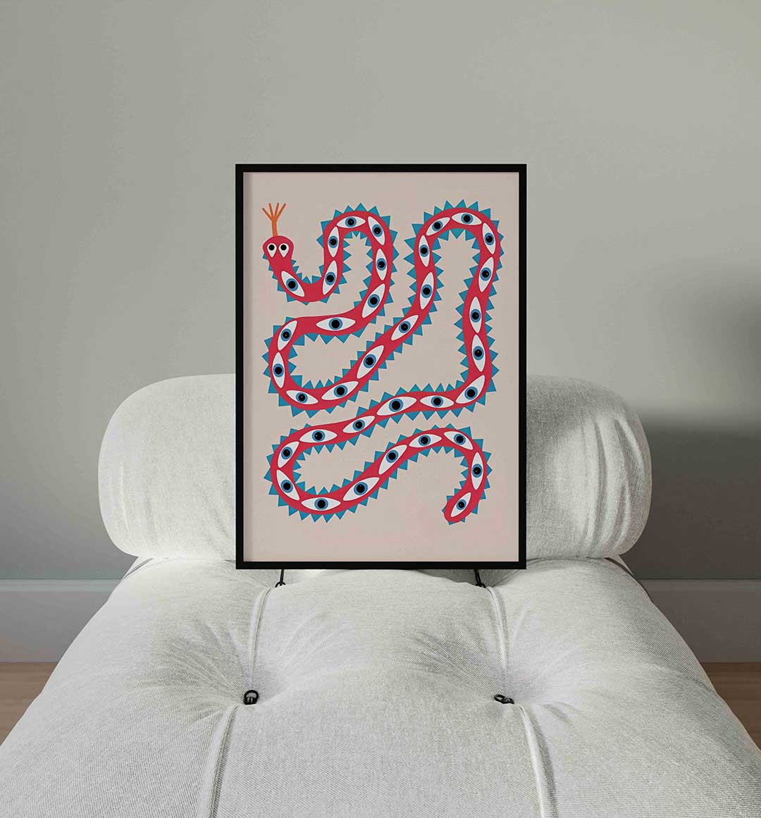 Slang met ogen Poster