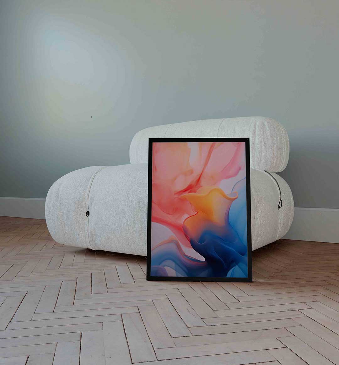 Vloeiende kleuren Poster
