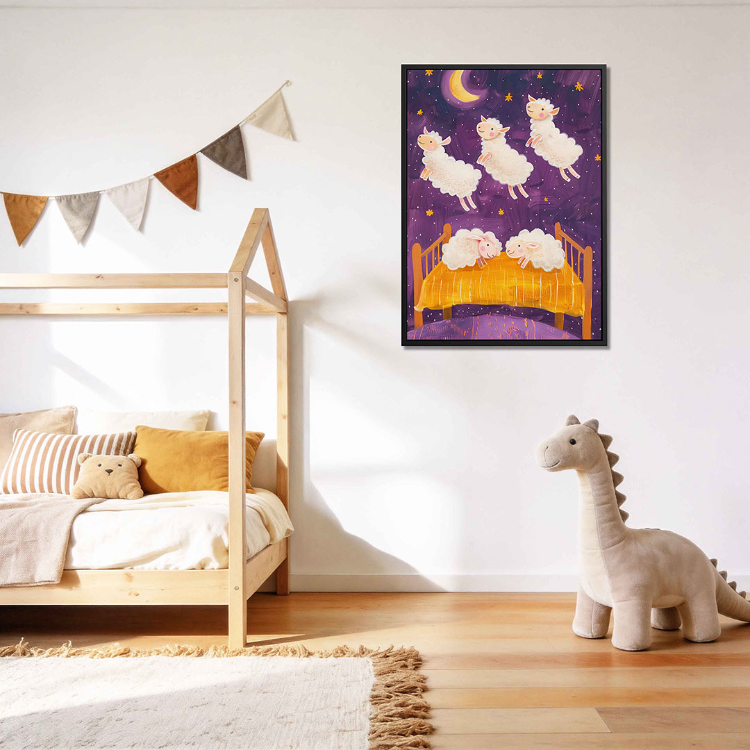 Dromerige schapen Kunstwerk