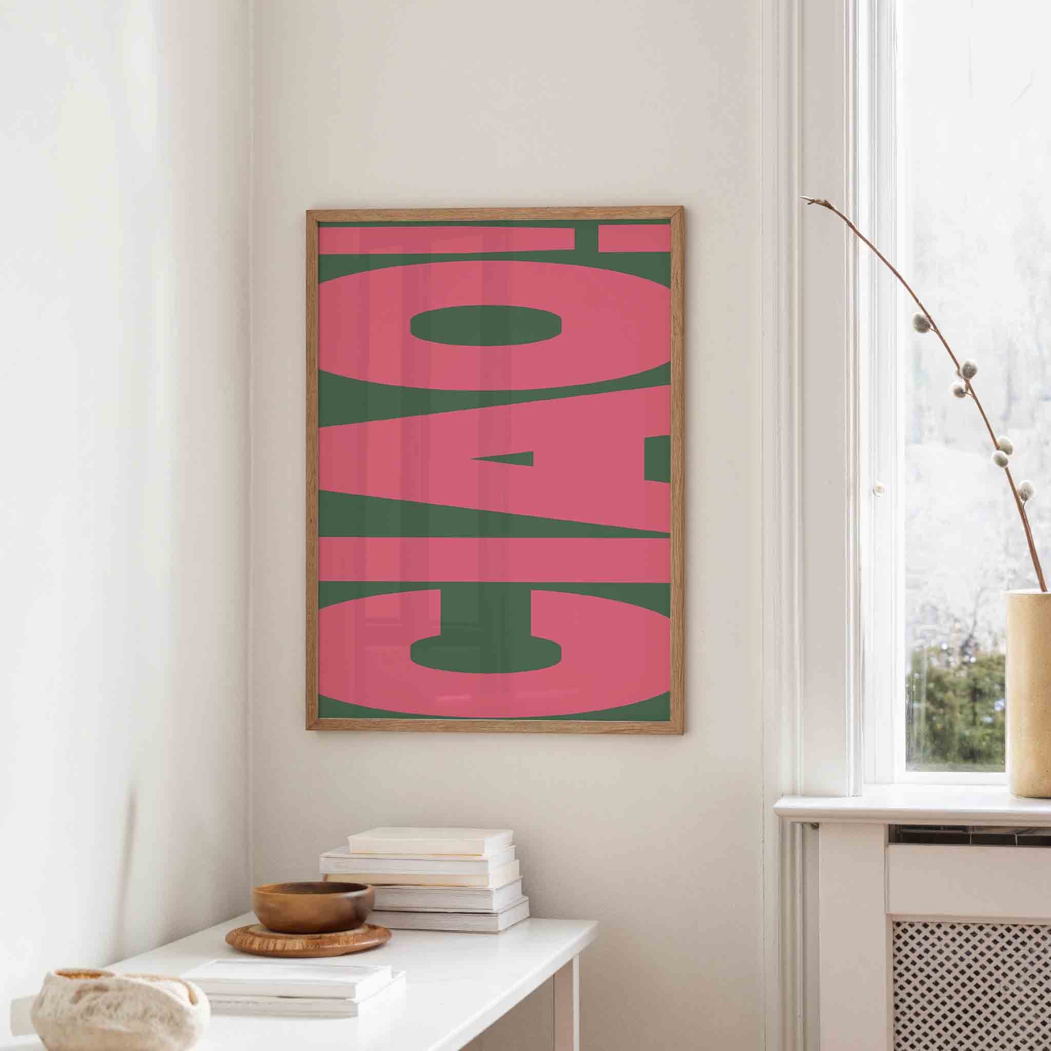 Roze typografie Poster