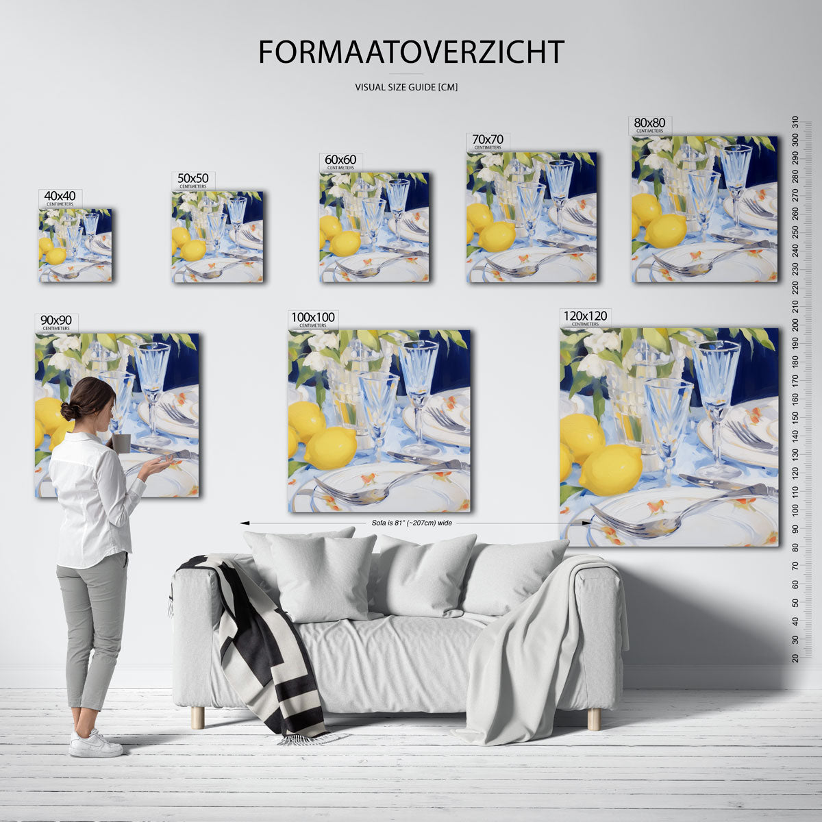 Citroenen en glazen Poster