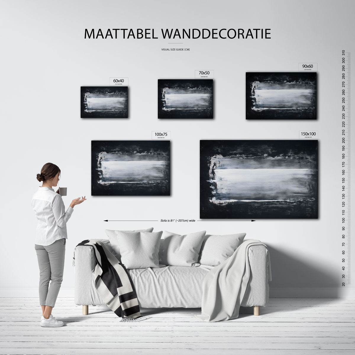 Horizontale streken Kunstwerk