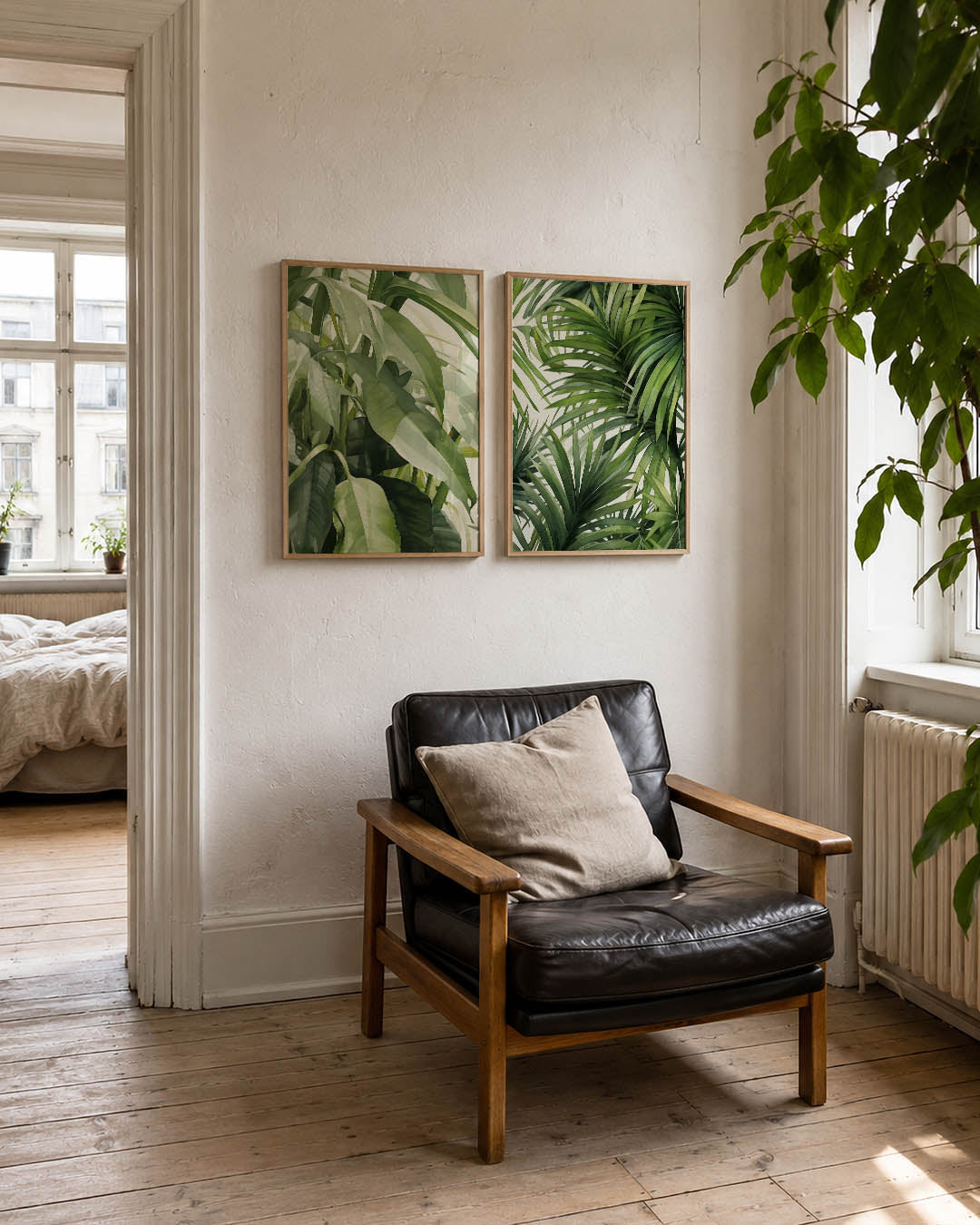 Groene bladeren harmonie Posterset