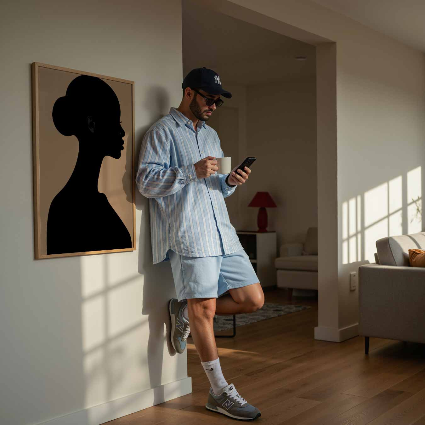 Elegante Vrouwelijke Silhouet Poster-WallArtistic
