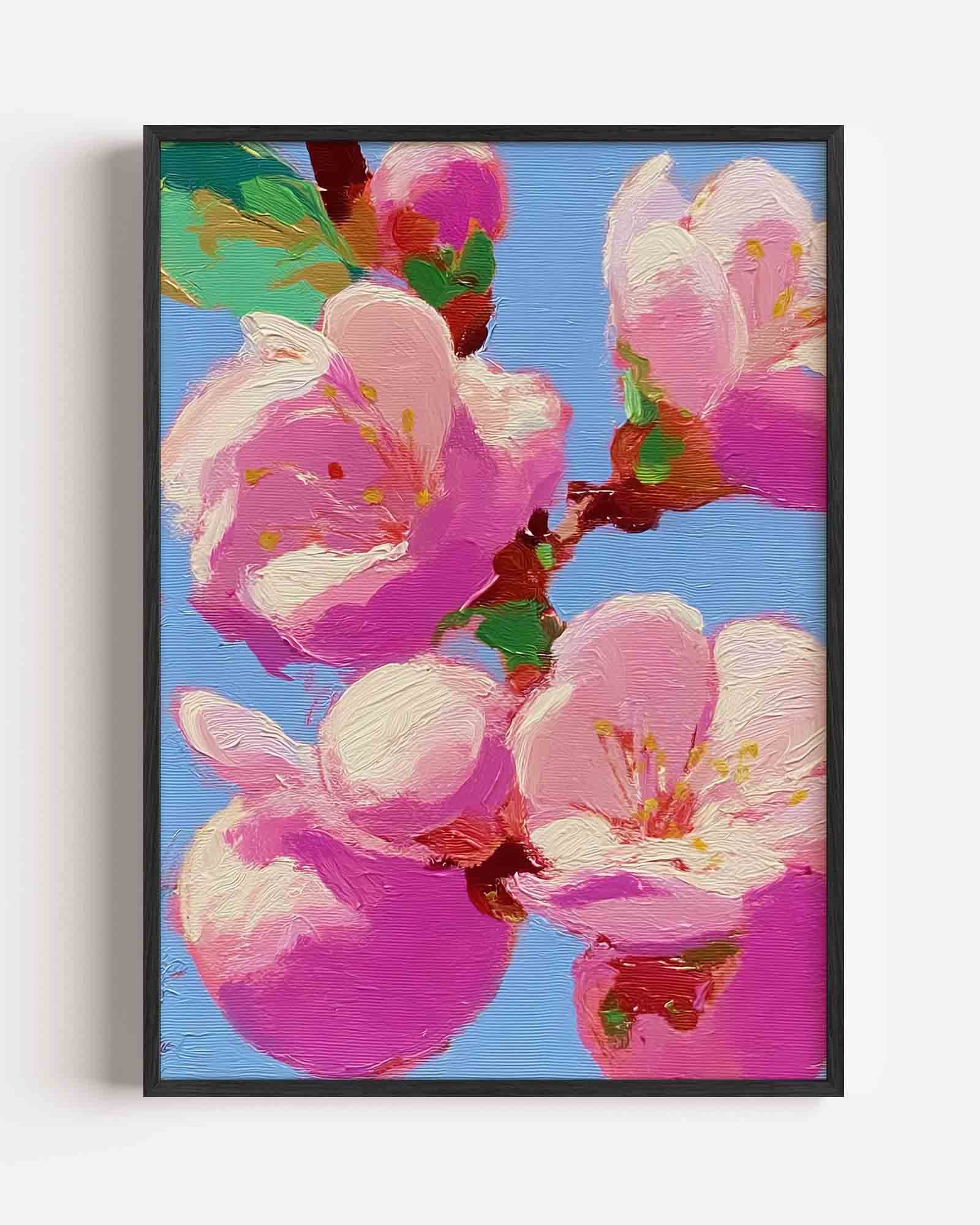 Bloesem in roze Poster