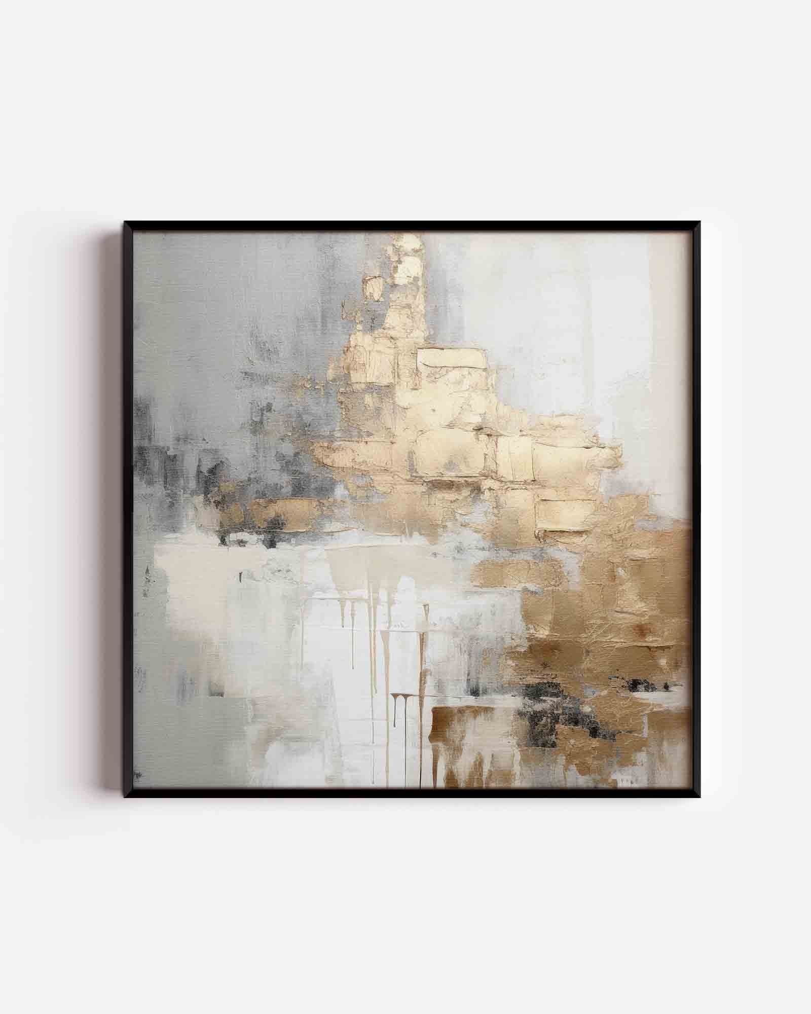Abstracte gouden en grijze Poster