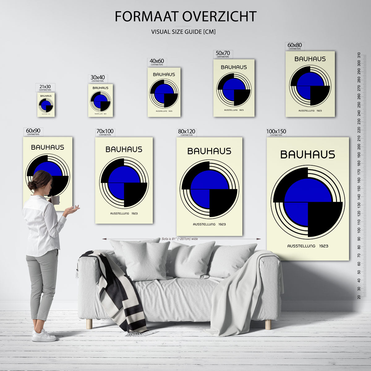 Cirkel en lijnen Poster