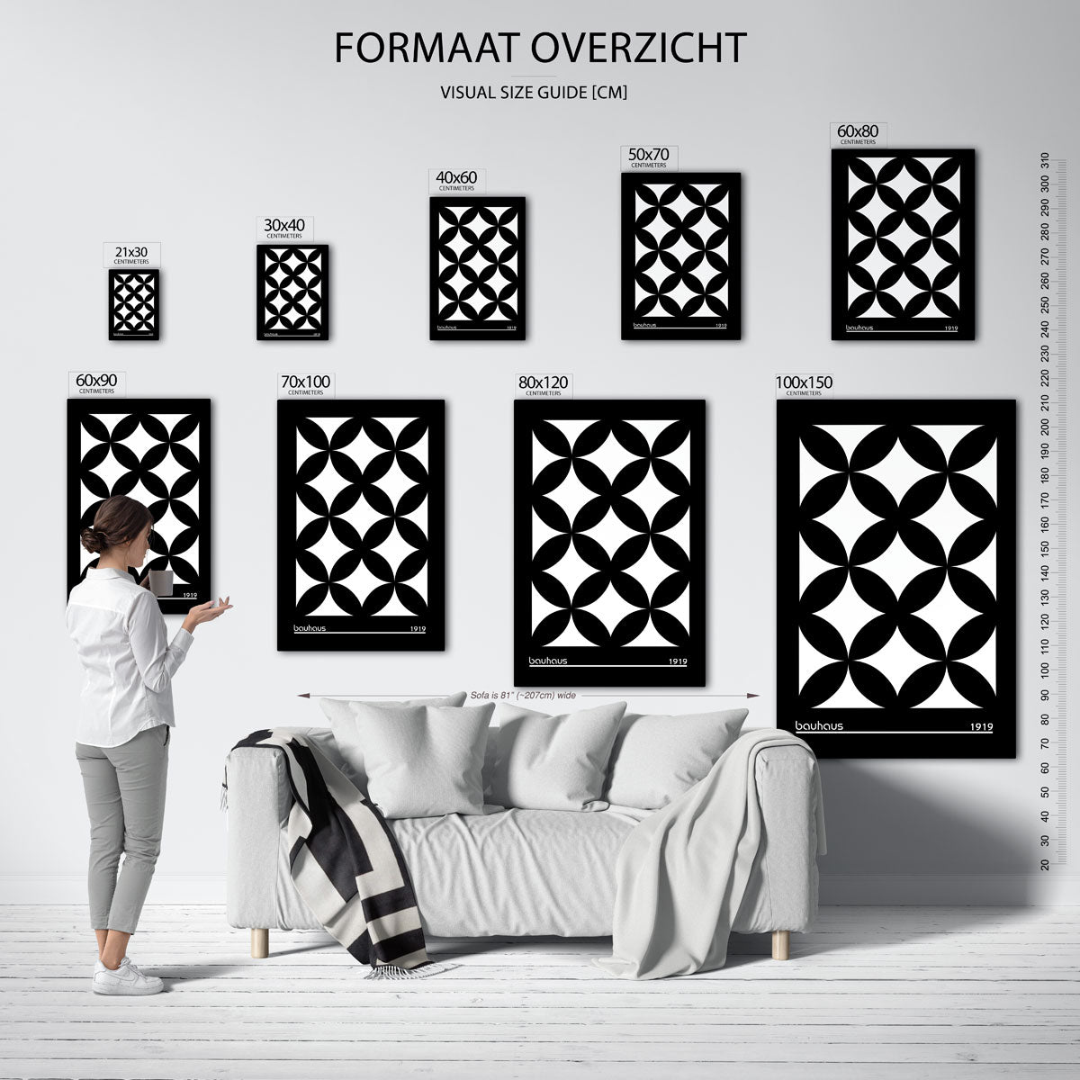 Vormritme en contrast Poster
