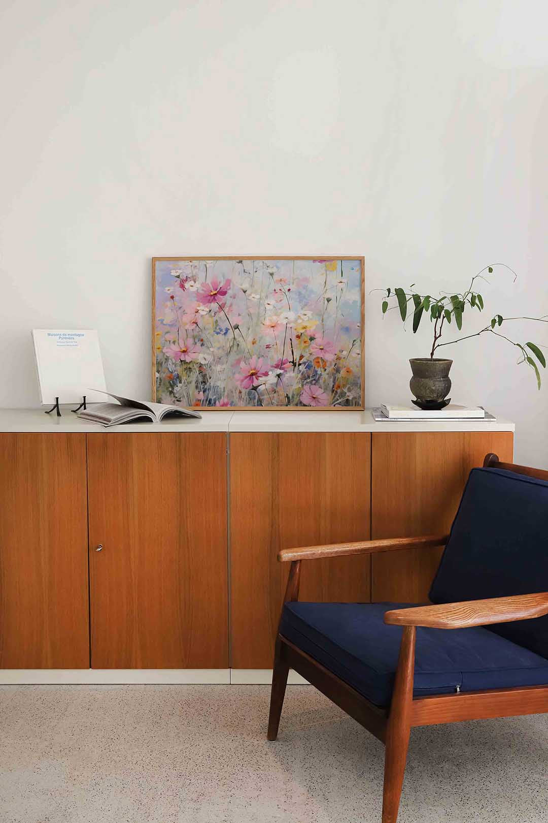 Bloemen in zachte tinten Poster