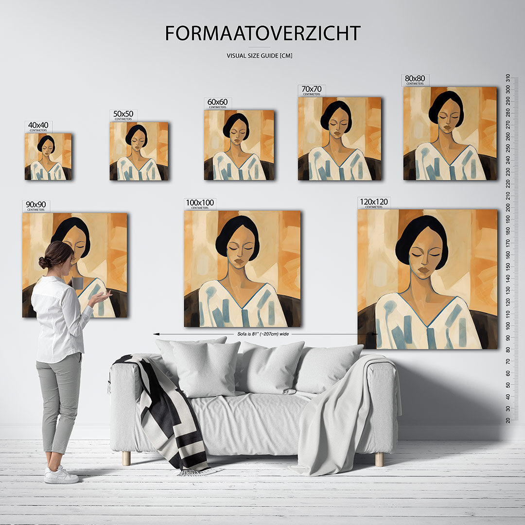 Vrouwelijk portret Kunstwerk