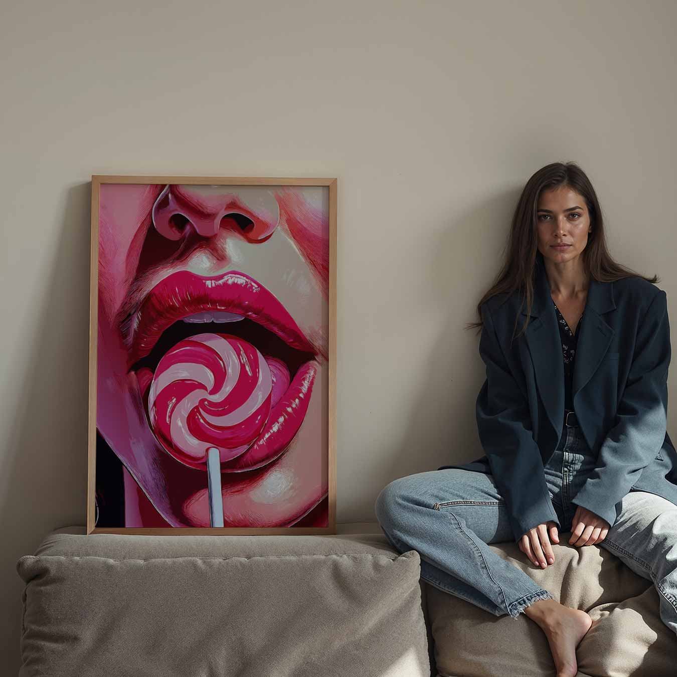 Lollipop Lips Poster I-WallArtistic