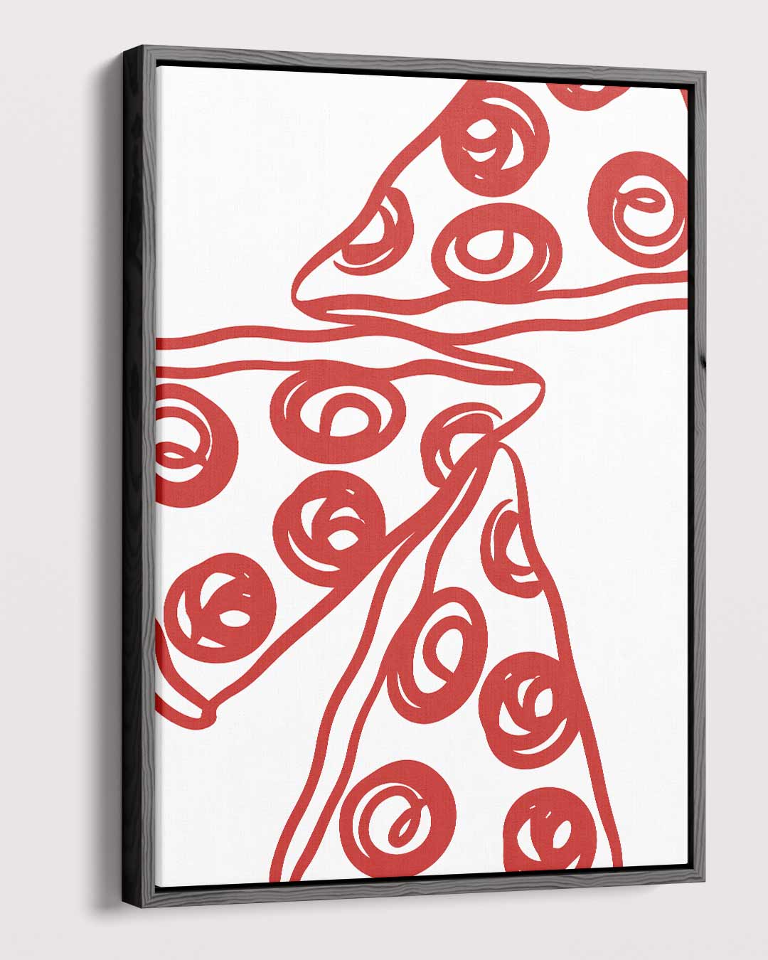 Pizza Pop Art Print Kunstwerk-canvas-dibond-plexiglas-wanddecoratie-WallArtistic