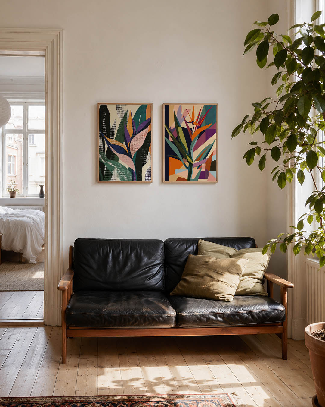 Kleurrijke bladvormen Posterset