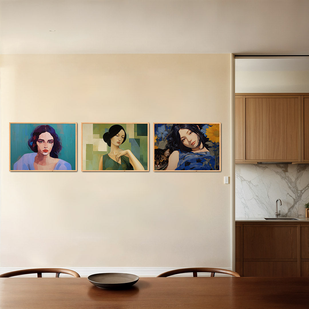 Portret in kleurvlakken Posterset