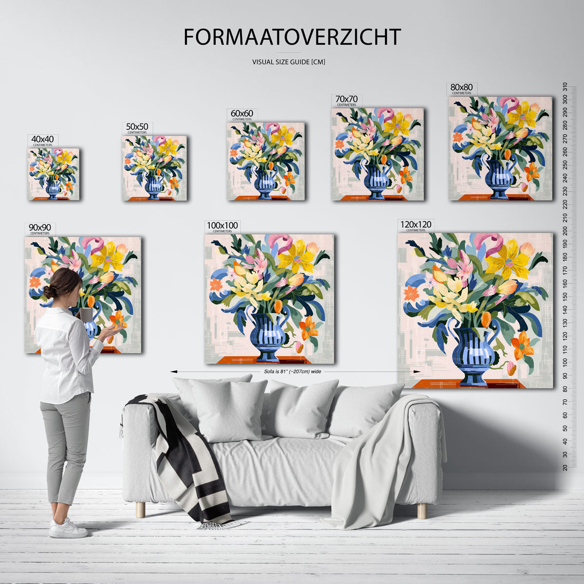 Bloemen in vaas Poster