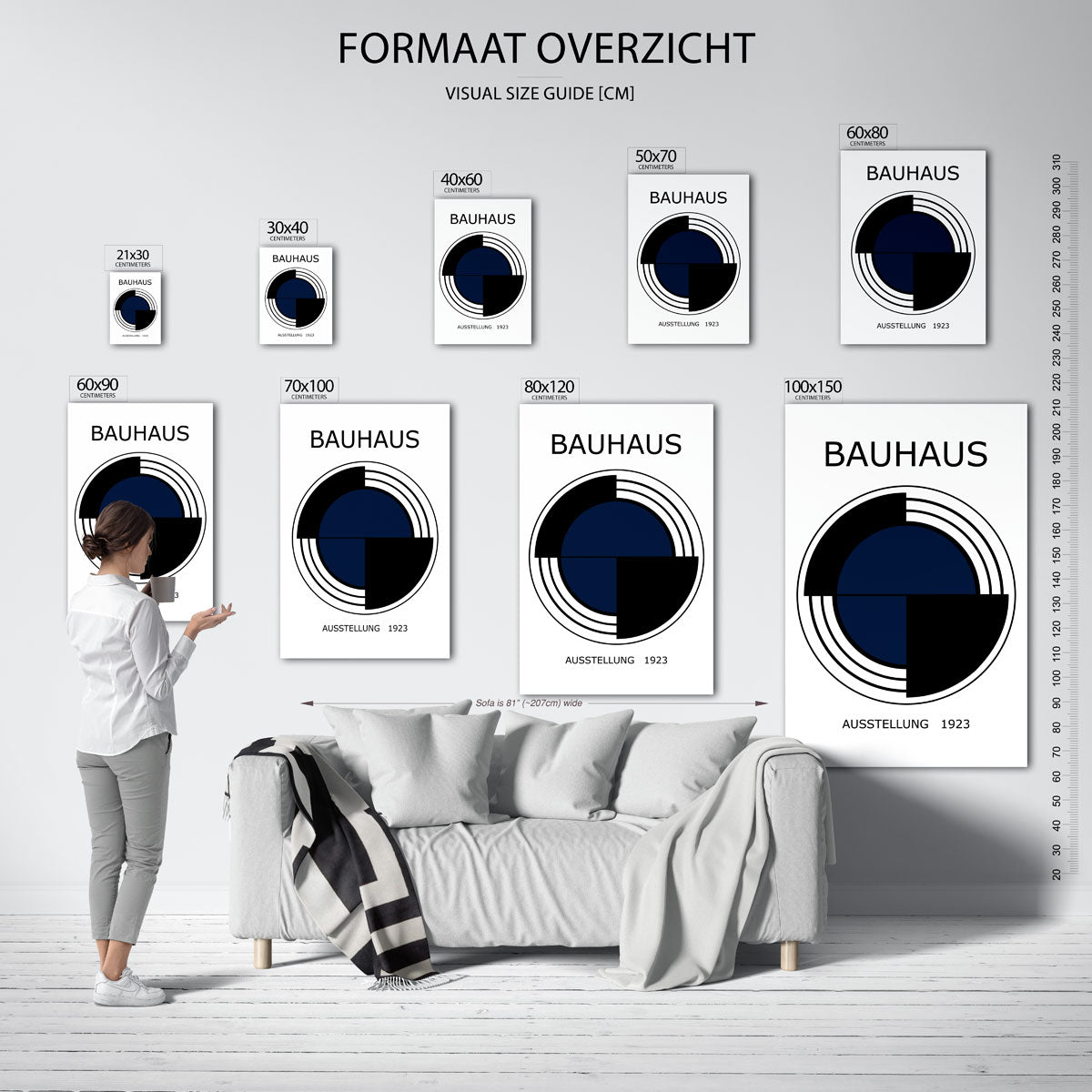 Cirkelstructuur en lijnen Poster